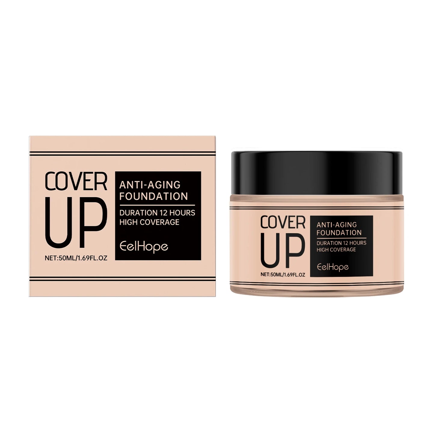 EELHOPE Face Makeup Foundation Cream Lasting High Coverage Waterproof Sweatproof Moisturizing Non-sticky Face Foundation Cream