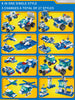 HUIQIBAO 700PCS 8in1 City Police Command Trucks Building Blocks Policeman Robot Car Helicopter Model Bricks Toys for Children