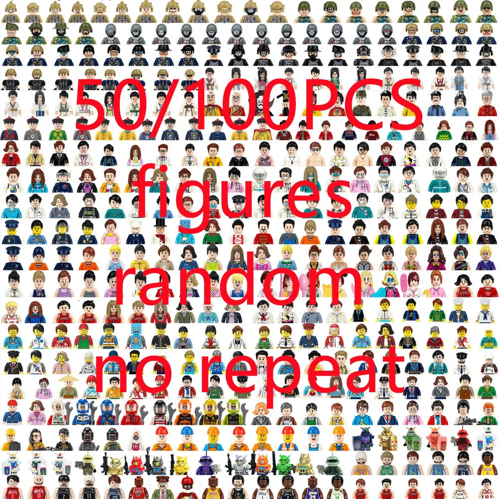 mini city figures pack random no repeat action doll set ninja cityfigure superheros worker soldier toy for children