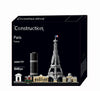 694PCS Arc De Triomphe Eiffel Tower Architecture Pairs Building Blocks 21044 Construction Set Toys Gift For Children Kids