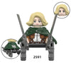 Anime Attack on Titan Wiki Bricks Survey Corps Erem Jaeger Armin Levi Mikasa Mini Action Toy Figures Building Blocks For Kids