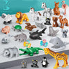 Big Size Building Blocks Animal Accessories Figures Block Lion Owl Penguin Dog DIY Bricks Assembly Toys For Children Kids Gifts