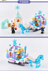 Friends Princess Luxury Ice Castles Playground House Movies Winter Snow Horse Figures Building Blocks Set Toy For Girls Diy Gift
