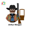 Kids Toys RDR2 Game Character Building Blocks Western Cowboy Police Cartoon Mini Action Figures Toys For Kids Christmas Gifts