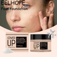 EELHOPE Face Makeup Foundation Cream Lasting High Coverage Waterproof Sweatproof Moisturizing Non-sticky Face Foundation Cream