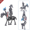 Skeleton Soldier Army King Knight Undead Horse Warrior Kids Bricks Building Block Doll Plate Set Children Gifts Skull Strong Toy