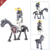 Skeleton Soldier Army King Knight Undead Horse Warrior Kids Bricks Building Block Doll Plate Set Children Gifts Skull Strong Toy