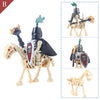 Skeleton Soldier Army King Knight Undead Horse Warrior Kids Bricks Building Block Doll Plate Set Children Gifts Skull Strong Toy