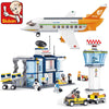 High-tech Avion Cargo Aircraft Rescue Plane Airport Airbus Airplane Model Building Blocks Figures City Brinquedos Creative Toys