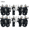 10 sets Kingdoms Castle King's Crown Knights Roman Solider Guard Army Figure With Bow & Horse building Block Set Children toys