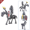 Skeleton Soldier Army King Knight Undead Horse Warrior Kids Bricks Building Block Doll Plate Set Children Gifts Skull Strong Toy