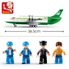 High-tech Avion Cargo Aircraft Rescue Plane Airport Airbus Airplane Model Building Blocks Figures City Brinquedos Creative Toys