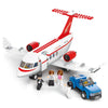 High-tech Avion Cargo Aircraft Rescue Plane Airport Airbus Airplane Model Building Blocks Figures City Brinquedos Creative Toys