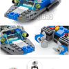 HUIQIBAO City Police Station Building Blocks Prison Truck Helicopter Boat with Policemen Construction Bricks Toys for Children