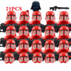 21pcs/lot 501st Legion Troopers Rex Clone Stormtroopers Assemble Building Blocks Bricks Star Action Figures Wars Children Toys