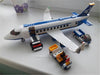 High-tech Avion Cargo Aircraft Rescue Plane Airport Airbus Airplane Model Building Blocks Figures City Brinquedos Creative Toys