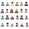 Kids 3D Family Figures Set Building Blocks City Worker Fireman Doctor Dolls Bricks Educational Toys For Children Birthday Gift