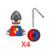 Military Building Blocks Medieval Solider Figures Knights of Jerusalem Crusades The War of Roses Legion War-horse Weapons Shield