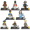 8Pcs/Set Anime Pirates of The Caribbean Building Blocks Jack Sparrow Collectible Fashion Accessories Bricks Toys For Kids Gift