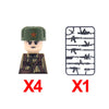 WWII Military Figure Building Blocks British German US Soviet Soldiers Map Rations Printed weapons 98K Bobosha Kid Gift Toy K127