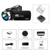 4K Portable Digital Cameras 2 in1 Photo Video Record DV Travel Video Camera 18X Zoom 3.0 inch Rotatable Screen With Flash