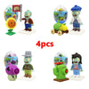 Plants Vs. Zombies Capsule Toys Assembled Building Blocks Puzzle Peashooter Anime Figure Dolls Model Gift For Children