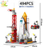 HUIQIBAO Space Aviation Manned Rocket Building Blocks With Astronaut Figure City Aerospace Model Bricks Children Toys for Kids