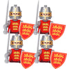 Military Building Blocks Medieval Solider Figures Knights of Jerusalem Crusades The War of Roses Legion War-horse Weapons Shield