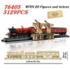 Collector's Edition 5129PCS 118CM Hogiwartsed Express Train Building Bricks Set with Minifigis Toys For Adults Gift