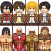 WM6148 Attack on Titan Levi Ackerman Eren Mikasa giant Annie Japanese anime bricks mini action toy figures building blocks Gifts