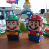 Super Mario Bros Blocks Luigi Buliding Blocks Action Toy Figures Assembly Toys mark box Dolls Children Birthday Gifts spiderman