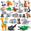 Big Size Building Blocks Animal Accessories Figures Block Lion Owl Penguin Dog DIY Bricks Assembly Toys For Children Kids Gifts