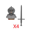 Military Building Blocks Medieval Solider Figures Knights of Jerusalem Crusades The War of Roses Legion War-horse Weapons Shield