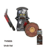 TV6410 MOC Medieval Knight Soldier Bricks Warrior Orc Armor Helmet Shield Mini Action Figures Building Blocks Kids Toys