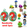 Plants Vs. Zombies Capsule Toys Assembled Building Blocks Puzzle Peashooter Anime Figure Dolls Model Gift For Children