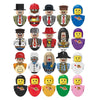 Kids 3D Family Figures Set Building Blocks City Worker Fireman Doctor Dolls Bricks Educational Toys For Children Birthday Gift