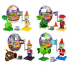 Plants Vs. Zombies Building Blocks Toy Capsules Assembled Bricks Puzzle Peashooter Anime Figure Dolls Model Toy Children Gift