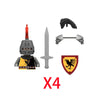 Military Building Blocks Medieval Solider Figures Knights of Jerusalem Crusades The War of Roses Legion War-horse Weapons Shield