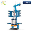 HUIQIBAO Mini Aviation Manned Rocket Model Building Blocks Space Aerospace Station Bricks City Construction Toys for Children