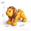 Big Size Building Blocks Animal Accessories Figures Block Lion Owl Penguin Dog DIY Bricks Assembly Toys For Children Kids Gifts