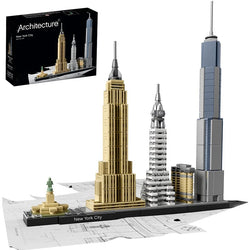 598PCS Architecture New York City Empire State Building Landmark Building Blocks 21028 Construction Bricks Toy Gift For Kid Boy