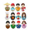 Kids 3D Family Figures Set Building Blocks City Worker Fireman Doctor Dolls Bricks Educational Toys For Children Birthday Gift