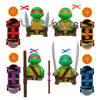 Ninja Turtle Movie Mini Action Figures Bricks Leo Raph Don Weapons Assemble Building Blocks MOC DIY Toys for Children