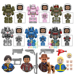 Kids Toys T60 Power Armor Building Blocks MOC Iron Armor Soldiers Mini Action Figures Toys For Kids Birthdays Gifts