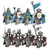 Military Building Blocks Medieval Solider Figures Knights of Jerusalem Crusades The War of Roses Legion War-horse Weapons Shield