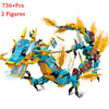 New Phantom Ninja Dragon Ship Model Building Blocks Sodiers Figures Boat Bricks MOC Creative Expert Kids Toys for Boys Children