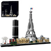 694PCS Arc De Triomphe Eiffel Tower Architecture Pairs Building Blocks 21044 Construction Set Toys Gift For Children Kids