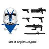 X0351 Clone Trooper Kamino Building Blocks Bomb Squad Trooper Bricks 501st Legion Jet Troopers Figure Captain Grey Mini Kid Toy