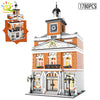 HUIQIBAO Toys MOC City Corner Coffee Shop Architecture Style Street View Micro Building Blocks for Children Construction Bricks