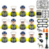 Mini City Action Figures Building Block Girl Driver Teacher Waiter Police Pirate Captain Different Characters Bricks MOC Toys